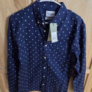 Goodfellow & Co Navy Polka Dot Shirt